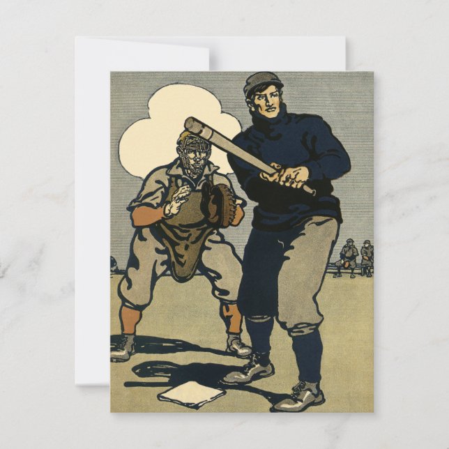 Vintage Sports Baseball Players, Stylised Art (Front)