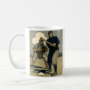 Vintage Sports Baseball Players, Stylised Art Mug