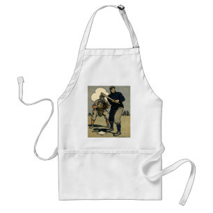 Vintage Sports Baseball Players, Stylised Art Standard Apron