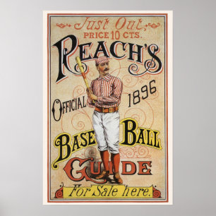 Vintage Sports Baseball, Reach's Guide Cover Art Poster