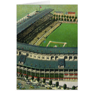 Vintage Sports Baseball Stadium, Aerial View