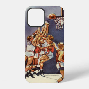 Vintage Sports Basketball, Players in a Game iPhone Case