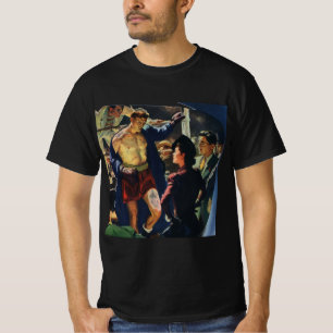 Vintage Sports Boxing, Boxer Leaving the Ring T-Shirt