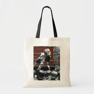 Vintage Sports Boxing, Boxers Fight in the Ring Tote Bag