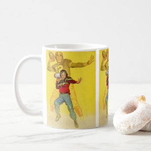 Vintage Sports, Boy as Future Football Quarterback Coffee Mug