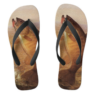 Vintage Sports Fishing, Largemouth Brown Bass Fish Thongs