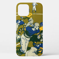 Vintage Sports Football Game, Gold vs. Blue Teams