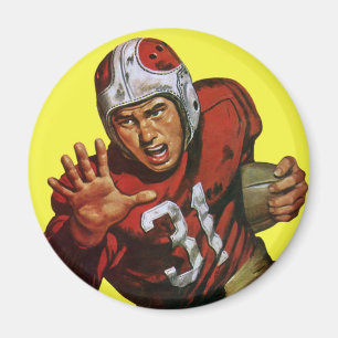 Vintage Sports Football Player Running Back No. 31 Magnet