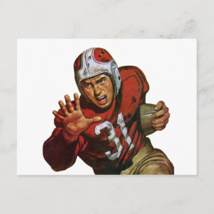 Vintage Sports Football Player Running Back No. 31 Postcard