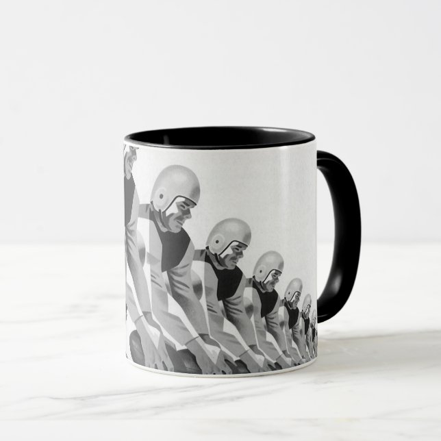 Vintage Sports Football Players, Quarterback Mug (Front Right)