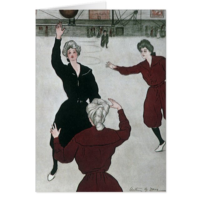 Vintage Sports, Women's Basketball Players in Game (Front)