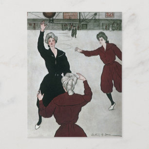 Vintage Sports, Women's Basketball Players in Game Postcard