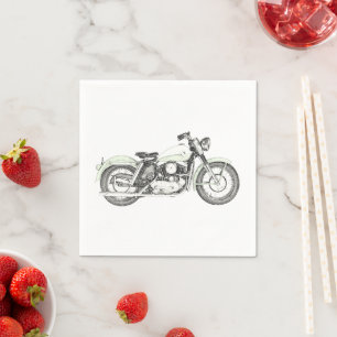 Vintage Sportster Vintage Motorbike Paper Party Napkin
