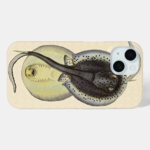 Vintage Spotted Stingrays, Marine Ocean Animals iPhone 15 Case