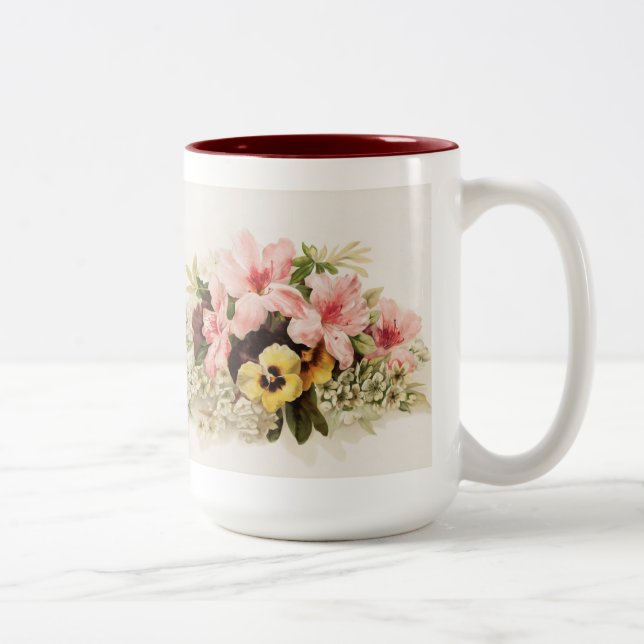 Vintage Spring Blossoms Mug (Right)