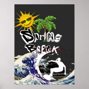 Vintage Spring Break  Summer Poster