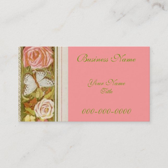Vintage Spring Business Card (Front)