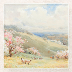 Vintage Spring by Joseph Rubens Powell Glass Coaster