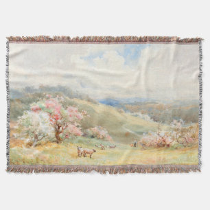 Vintage Spring by Joseph Rubens Powell Throw Blanket