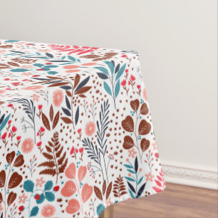 Vintage Spring Country Flowers Meadow Tablecloth