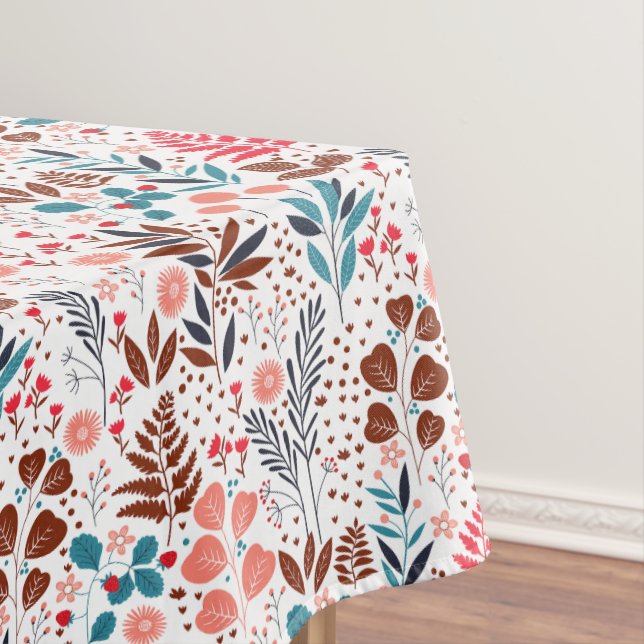 Vintage Spring Country Flowers Meadow Tablecloth (In Situ)