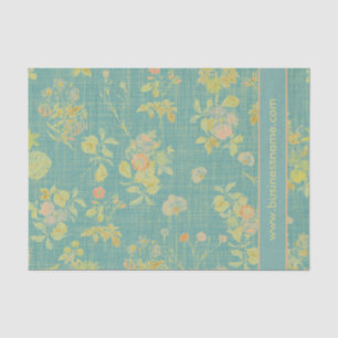 Vintage Spring Floral Custom Text Tissue Paper