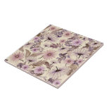 Vintage Spring Floral Pattern  Ceramic Tile<br><div class="desc">This vintage floral pattern tile is great for decorating your home or use in a DIY art project.</div>