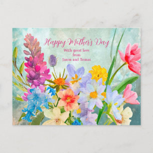 Vintage Spring Florals Mother's Day Postcard