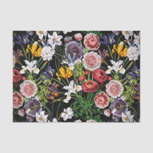 Vintage Spring Flower Pattern Tissue Paper