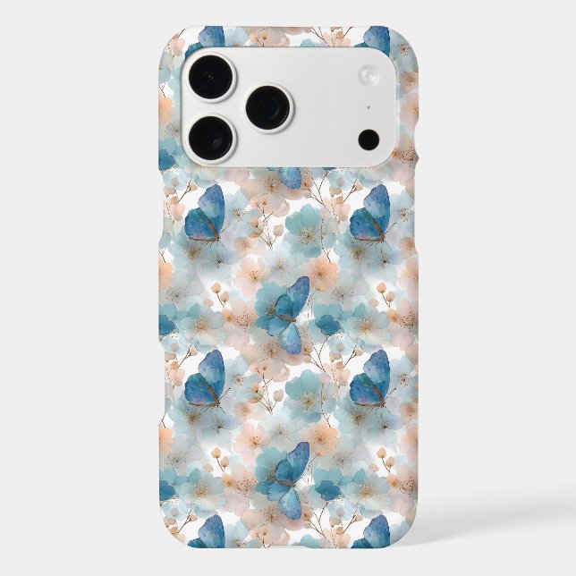 Vintage Spring Flowers & Blue Butterfly (Back)