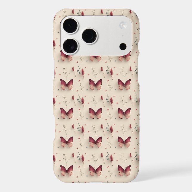 Vintage Spring Flowers & Blush Butterfly (Back)