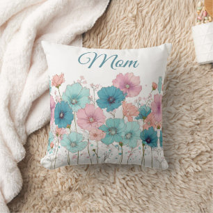 Vintage Spring Flowers for Mom Cushion