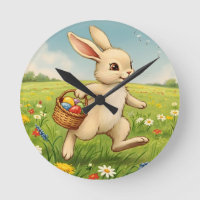 Vintage Spring Meadow Easter Bunny
