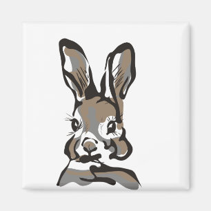 Vintage spring rabbit magnet