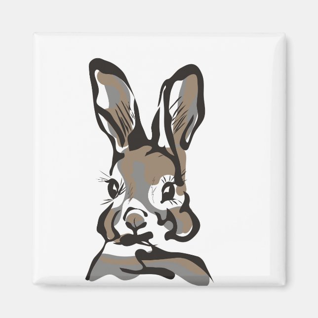 Vintage spring rabbit magnet (Front)