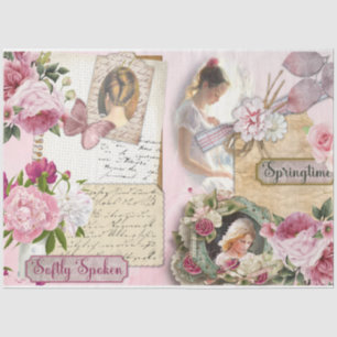 Vintage Spring Shabby Chic Series Design 1 Tissue Paper