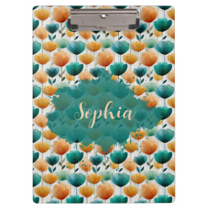 Vintage Spring Yellow and Green Floral Clipboard