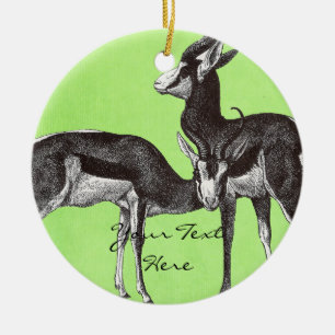 Vintage Springbok Ornament