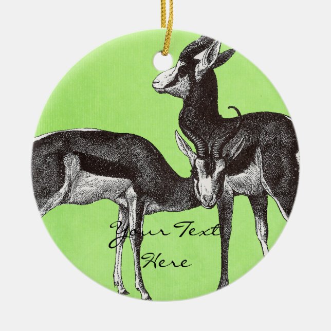 Vintage Springbok Ornament (Front)