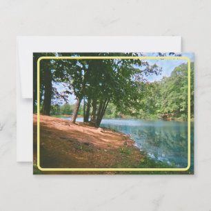Vintage Springtime Lake Postcard