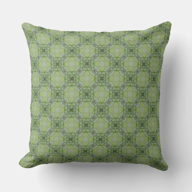 Vintage Spruce Green Throw Pillow (Front)