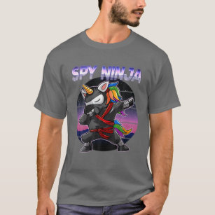 Vintage Spy Unicorn Rainbow Gamer Boy Girl Kids Sp T-Shirt