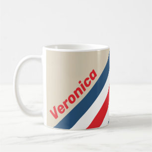 Vintage Squadron Stripes with Name Coffee Mug