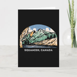 Vintage Squamish, Canada Rock Climbing Bouldering Card
