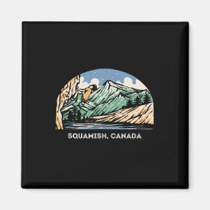 Vintage Squamish, Canada Rock Climbing Bouldering Magnet