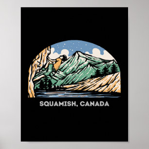 Vintage Squamish, Canada Rock Climbing Bouldering  Poster