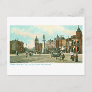 Vintage Square, Spartanburg, South Carolina Postcard