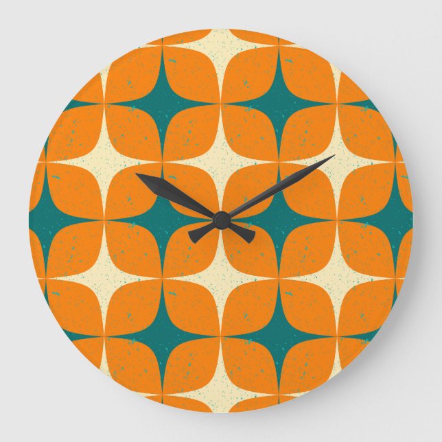 Vintage Squares  Large Clock (Front)