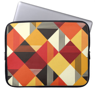 Vintage Squares: Simple Striped Seamless. Laptop Sleeve