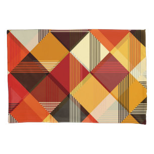 Vintage Squares: Simple Striped Seamless. Pillowcase